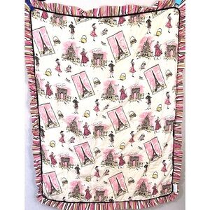 Waverly Tres Chic Parisian themed quilted crib blanket